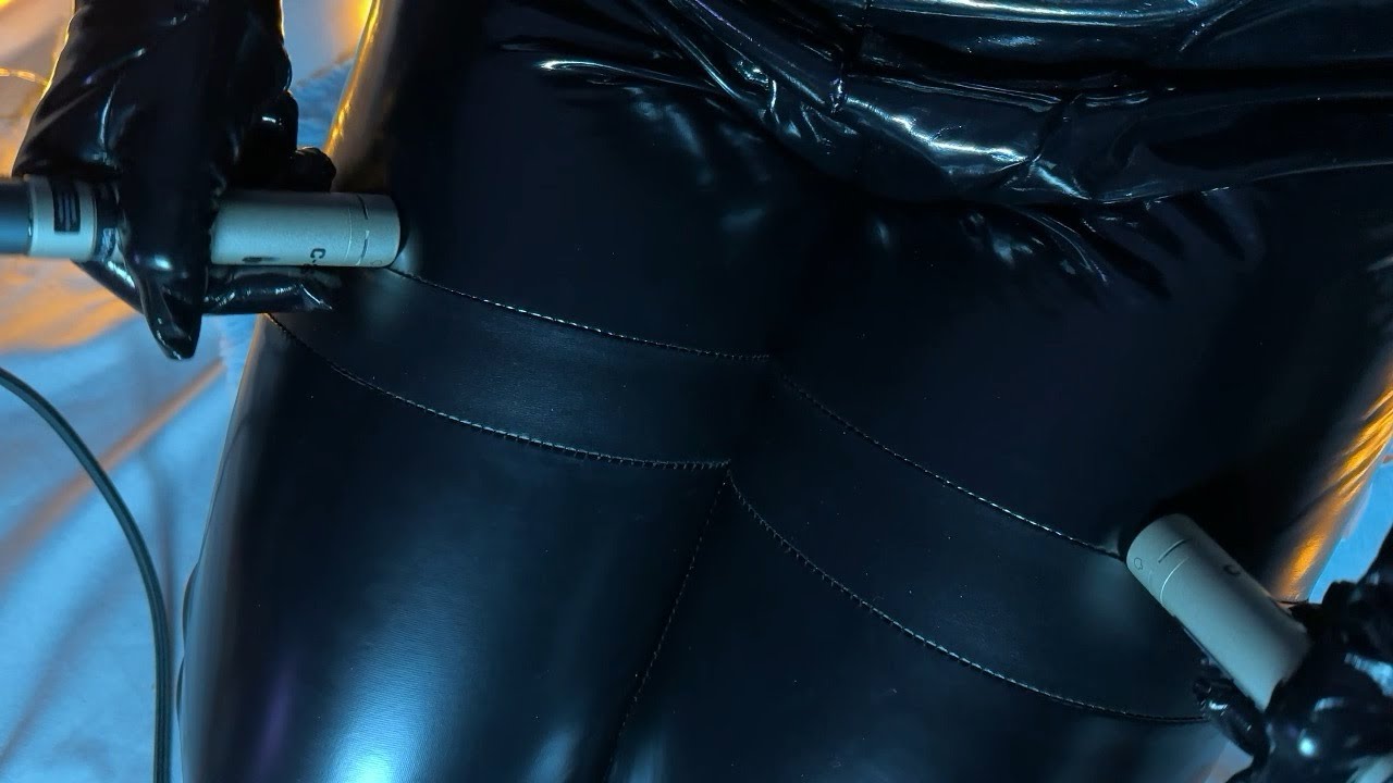 【ASMR】ギチギチ音が脳に響く、エナメル太ももで挟んでスクラッチ&マッサージ【No talking/タッピング/睡眠導入/実写】