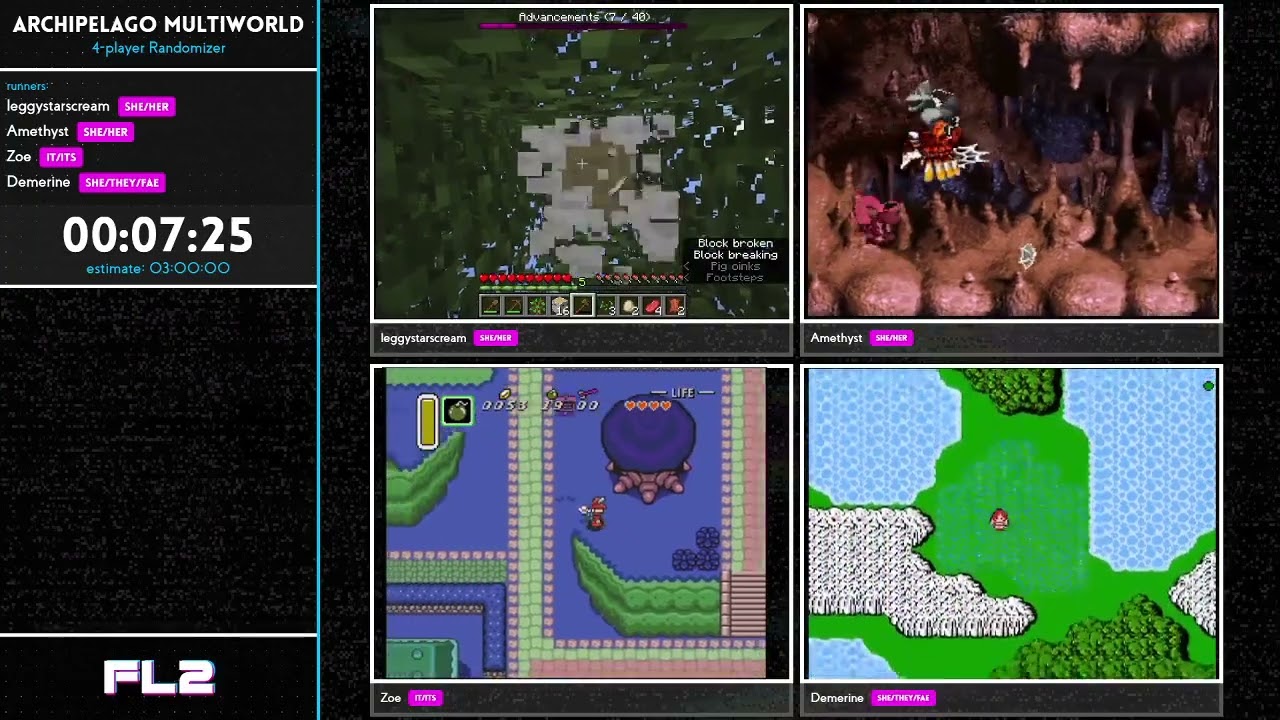 Fuzzy Logic 2! Archipelago Multiworld (4-player randomizer) with leggystarscream, Amethyst_Rocks, Zo