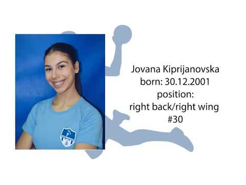 Handball player Jovana Kiprijanovska #30