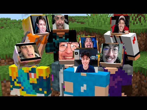 CREATIVE SQUAD JOGANDO COM WEBCAM DENTRO DO MINECRAFT