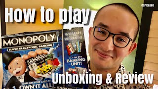How to play MONOPOLY Super Electronic Banking | Unboxing and Review | Carlo&Seb