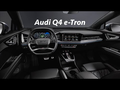New Audi Q4 e-Tron 2022 S-Line Interior FIRST look | CRAZY Retro digital steering wheel!