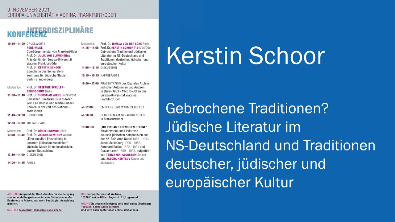 2021-12-15 - Kerstin Schoor: Jüdische Literatur im NS-Deutschland