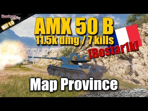 WOT: AMX 50 B, Map Province perfect farming positioning, WORLD OF TANKS