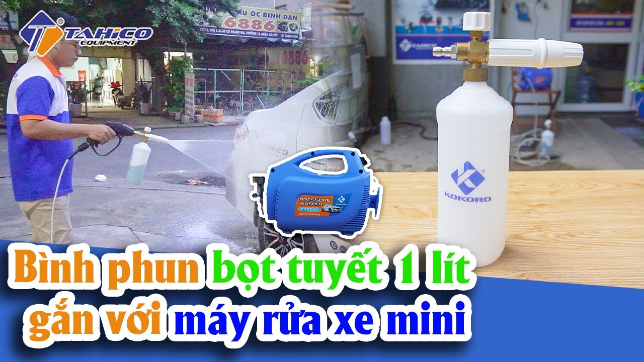 Bình phun bọt tuyết dùng cho máy rửa xe mini 22