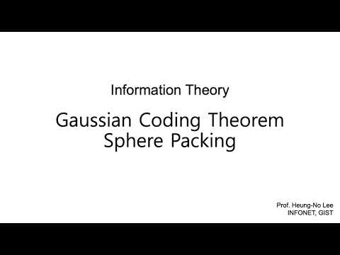 Gaussian Coding Theorem Sphere Packing
