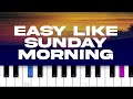 The Commodores - Easy , Like Sunday Morning (piano tutorial)