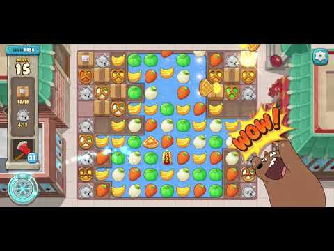 We Bare Bears Match3 Repairs Level 1458 - No Boosters