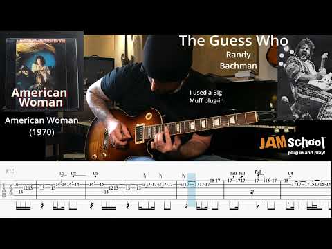 The Guess Who American Woman Guitar Solo with TAB (Randy Bachman)