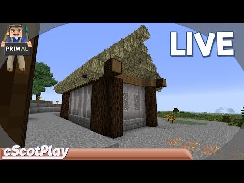 Minecraft PRIMAL (Beta) w/ cScot – Live Stream - 22 October 2017