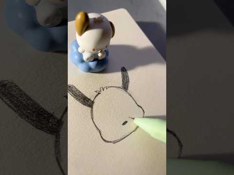 Drawing pochacco! #sanrio #fyp #drawing #aesthetic