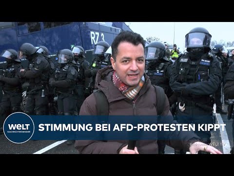ANTIFA IN GIEßEN: Vermummte Gruppen treiben AfD-Proteste an den Rand der Eskalation