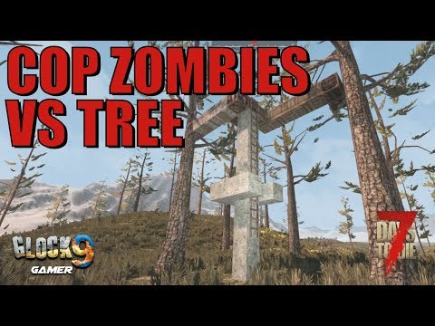 7 Days To Die - Do Cop Zombies Damage Trees? (Day 70 Horde) Video
