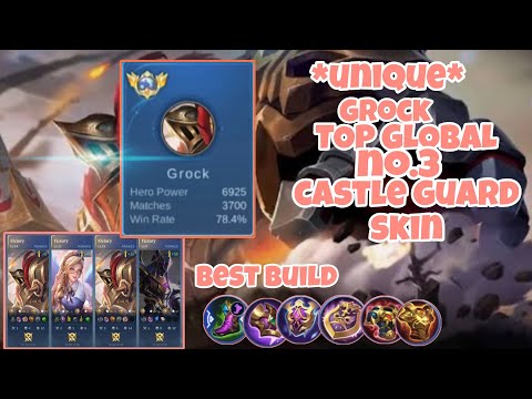 CASTLE GUARD SKIN GROCK NO.3  *UNIQUE* TOP GLOBAL GROCK MATCHES 3700 WINRATE 78% BEST BUILD, ROTATE!