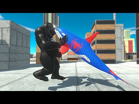 VENOM GORO vs SPIDER-MAN ORCA DEATH RUN - Animal Revolt Battle Simulator