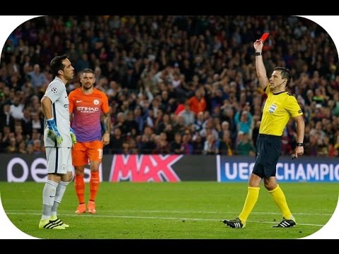 Claudio Bravo RED CARD Barcelona vs Manchester City - Champions League 2016