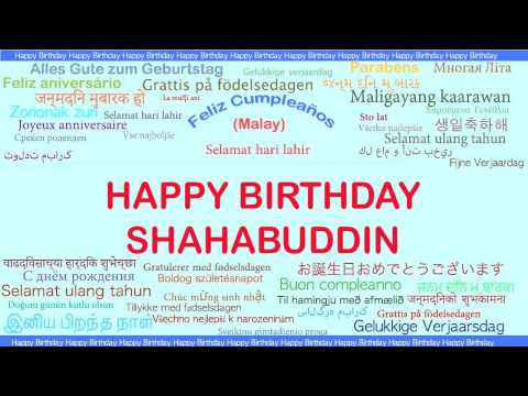 Shahabuddin   Languages Idiomas - Happy Birthday
