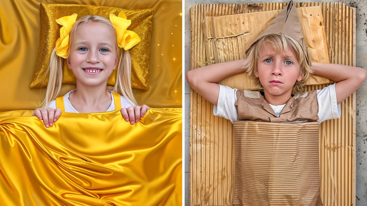 Rich vs Poor Challenge for kids