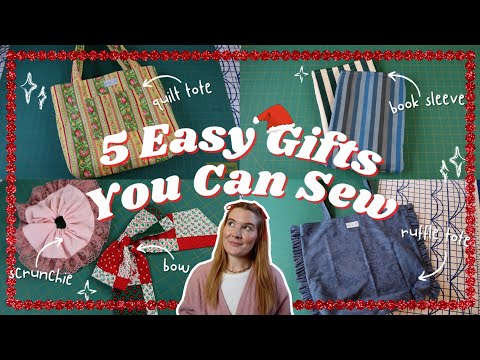 5 DIY Gifts You Can Sew At Home | Homemade Christmas Gifts (Beginner Sewing)