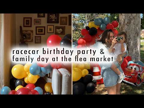 My Baby Is TWO! Racecar Party + Flea Market Decor Shopping 🏁 | MaCenna Lee
