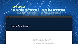 Scroll Activated Fade Animation | HTML CSS jQuery