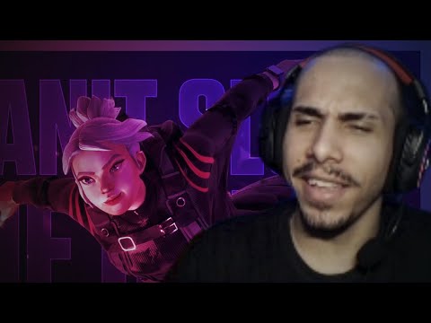 MUZUBY REACT - Can't Slow Me Down (Lyrics) // 가사 비디오 // JETT // Valorant