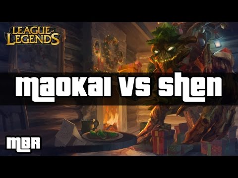 Festive Maokai Vs Shen Top Lane - League of Legends Gameplay - HD