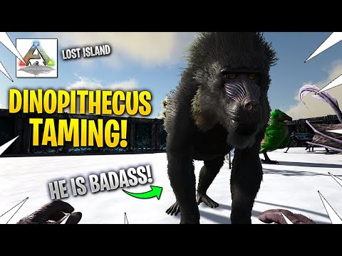How To Tame The Dinopithecus! ARK Lost Island