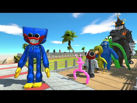 Huggy Wuggy OASIS DEATH RUN - Animal Revolt Battle Simulator