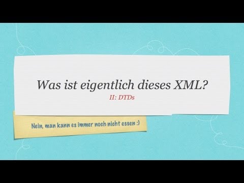 XML Tutorial #2 #DTD #Einführung