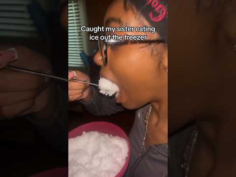 Caught my sister eating out the freezer!! ❄️ #freezerfrost