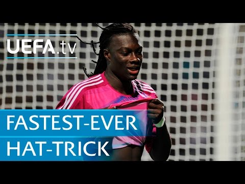 Watch the fastest ever hat-trick from Dinamo Zagreb v Lyon in 2011