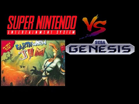 Earthworm Jim  SNES vs Sega Genesis.Music OST/sound comparison
