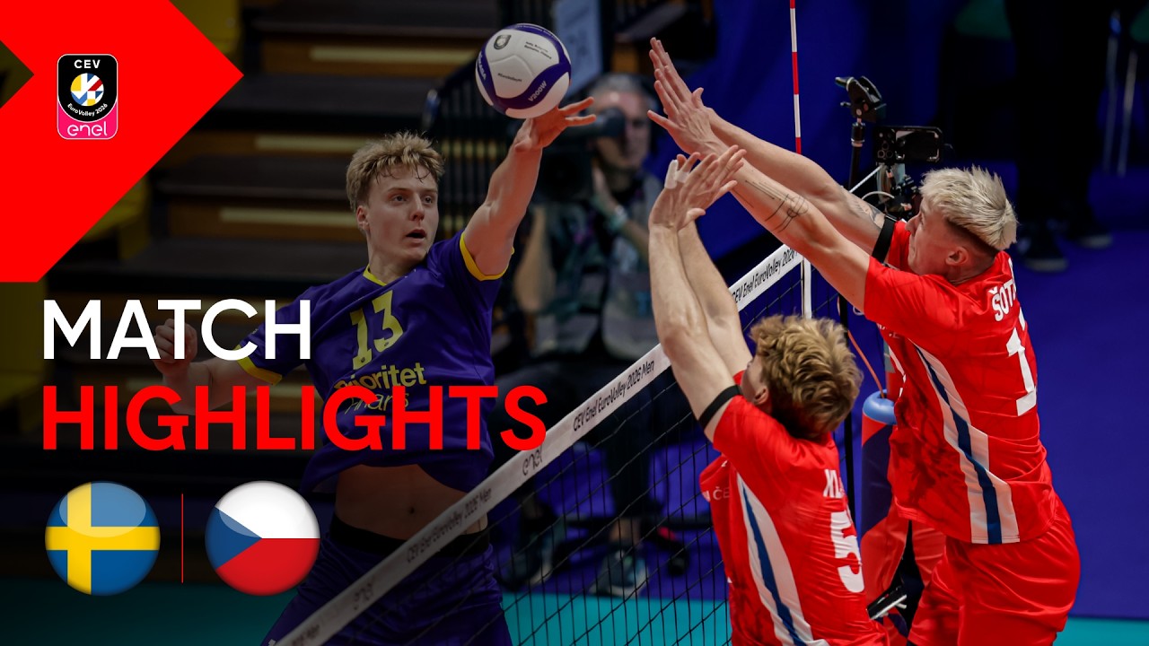 Highlights | Sweden vs. Czechia | CEV Enel EuroVolley 2026 | Men