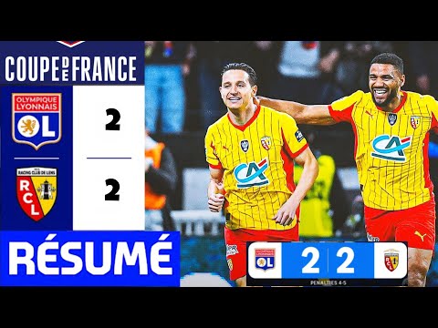 Lyon - Lens (2-2) TAB 4-5 Résumé | Coupe de France | OL RCL | olympique lyonnais lens Tirs aux buts 