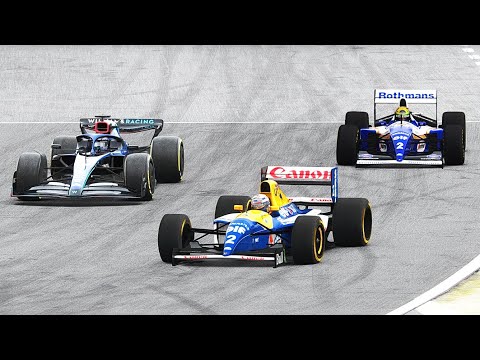 Williams F1 2022 vs Williams F1 1994 vs Williams F1 1993 - Donington GP