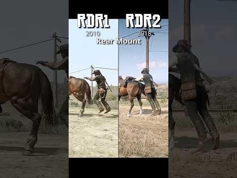 RDR1 VS RDR2 - Mounting Comparison #shorts #rdr2 #reddeadredemption