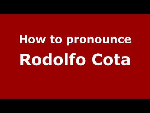How do you say Rodolfo Cota in Mexico (Mexican Spanish)? - PronounceNames.com