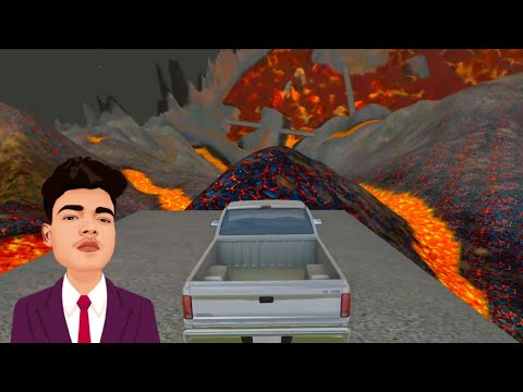 Car Jumping Into Volcanic Mountain In Molten Map - BeamNG drive