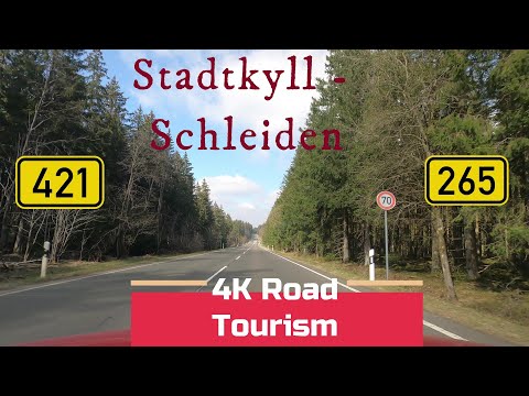 Autofahren in Deutschland: B421 & B265 Stadtkyll – Schleiden – 4 km Panoramafahrt durch die Eifel