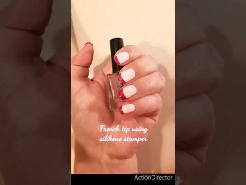 French tip using silikone stamper
