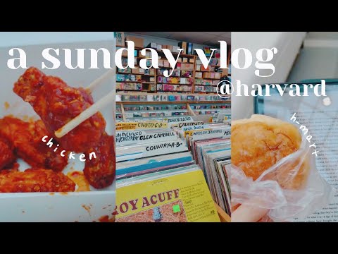 a weekend vlog: first year at harvard, h-mart, chicken | 하버드 새내기 대학 주말 일상 브이로그, 한인마트, 치킨