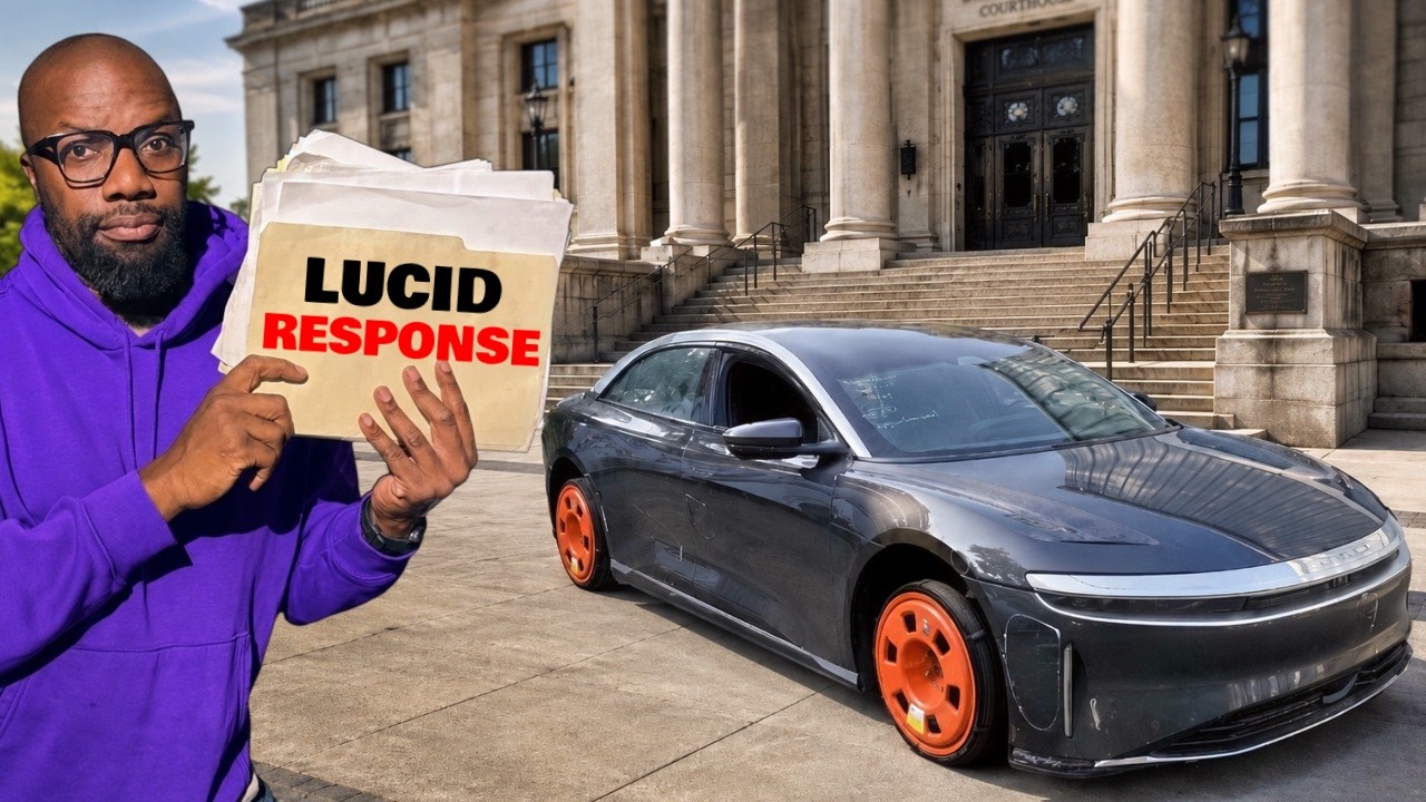 Salvage Lucid Air front suspension and coolant line during an independent repair