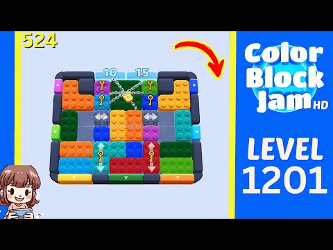 Color Block Jam Level 524 (1201) Solution Walkthrough