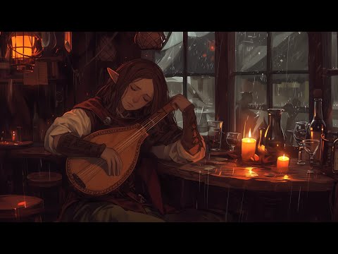 Relaxing Medieval Music - Bard/Tavern Music, Fantasy Celtic Music, Rain Sounds and Deep Sleep