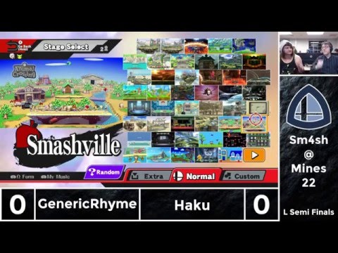 Sm4sh@Mines 22 - GenericRhyme (Robin) Vs. Haku (Pikachu) - Losers Semifinals