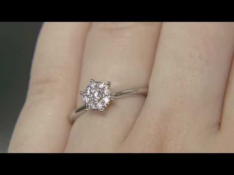 0.30ct Cluster Diamond Engagement Ring MD016