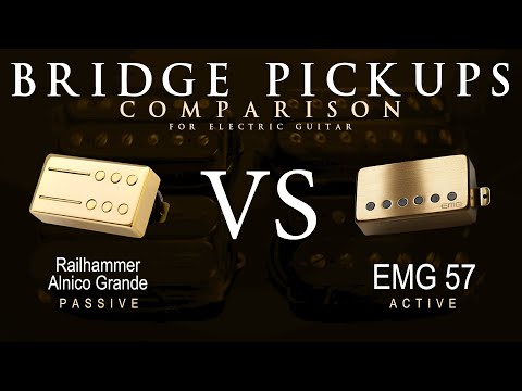 Railhammer ALNICO GRANDE vs EMG 57 - Bridge Guitar Pickup Comparison Tone Demo