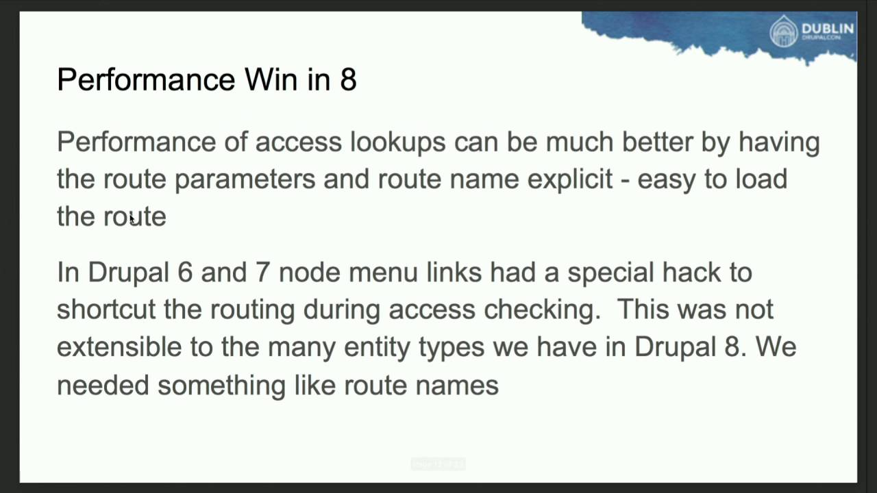 DrupalCon Dublin 2016: Routing in Drupal 9, and lessons learned in Drupal 8