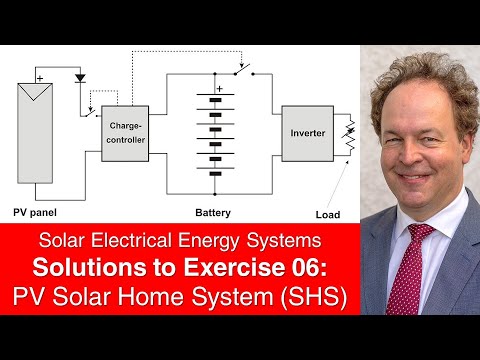 Exercise 06 of Lecture Solar Electric Energy Systems - Calculation of a Solar Home System SHS (2021)